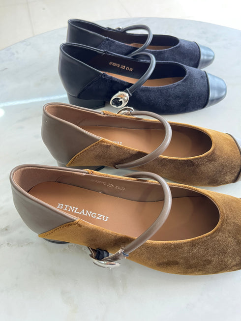 Women Casual Low Heel Marty Jane Shoes
